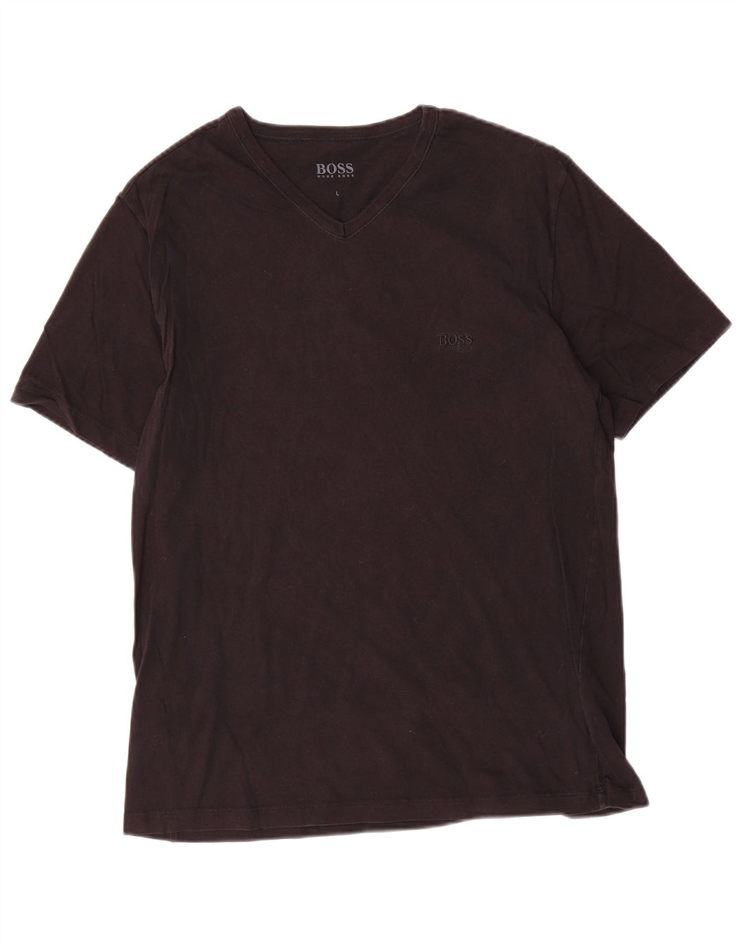 Hugo Boss Mens T-Shirt Top Large Black Cotton