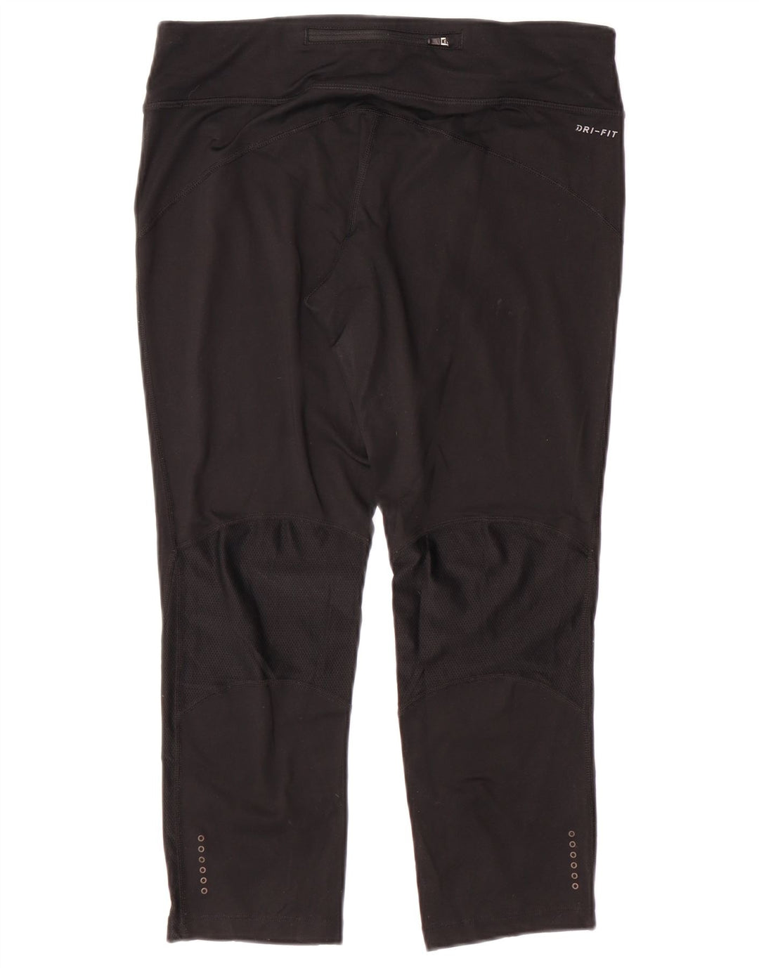 NIKE Womens Dri Fit Capri Leggings UK 14 Large Schwarz Polyester