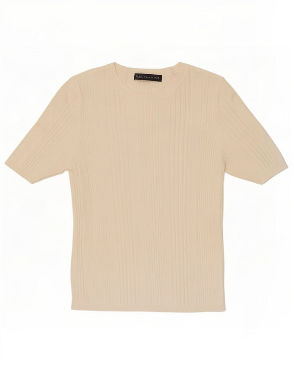 Marks & Spencer Damen T-Shirt Top UK 12 Mittelweiße Viskose