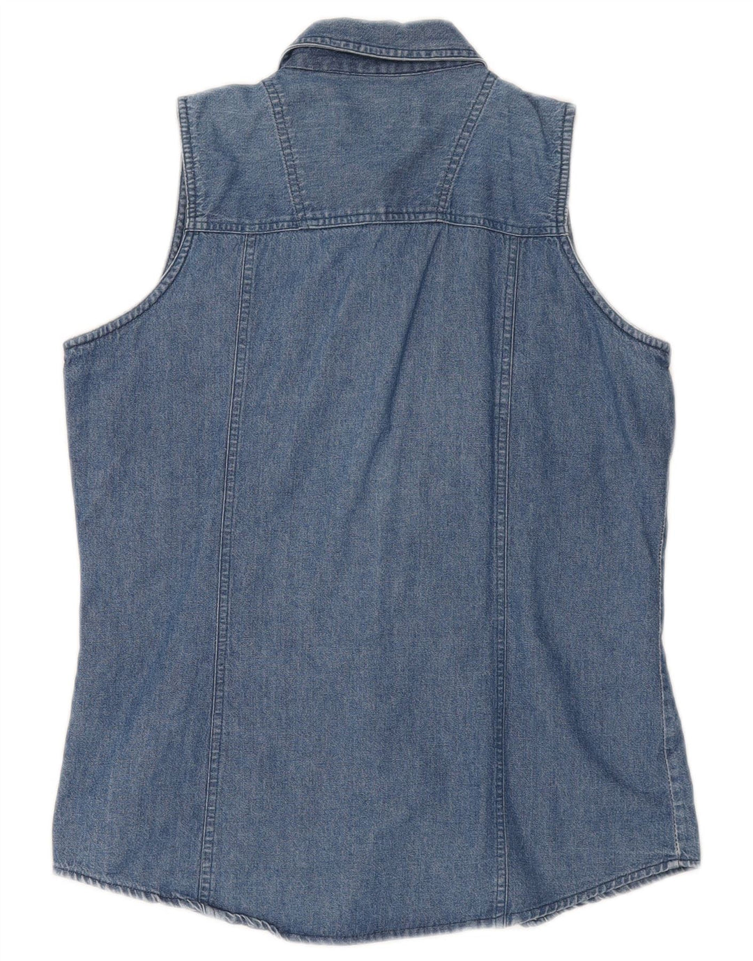 Camicia di jeans senza maniche da donna Brandon & C UK 14 Blu medio