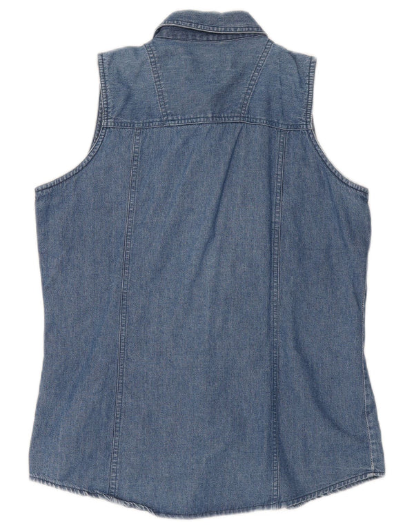 Cămașă din denim fără mâneci pentru femei Brandon & C UK 14 Medium Blue