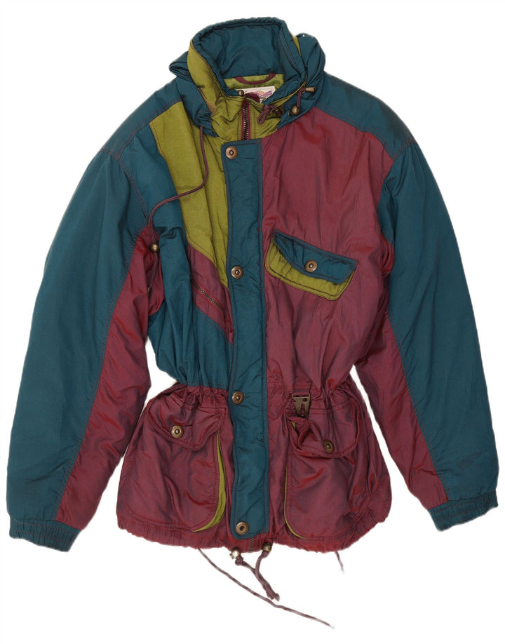 Silvy Mens Hooded Ski Jacket IT 52 XL Blue Colourblock Polyester