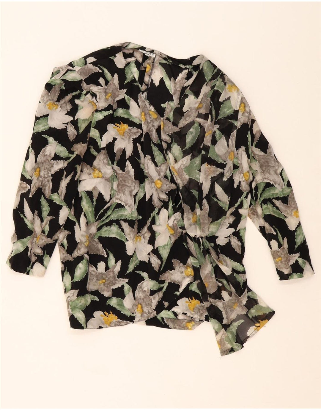 ROMY Womens Oversized Blouse Top US 4 Small Multicoloured Floral Vintage Romy and Second-Hand Romy from Messina Hembry 