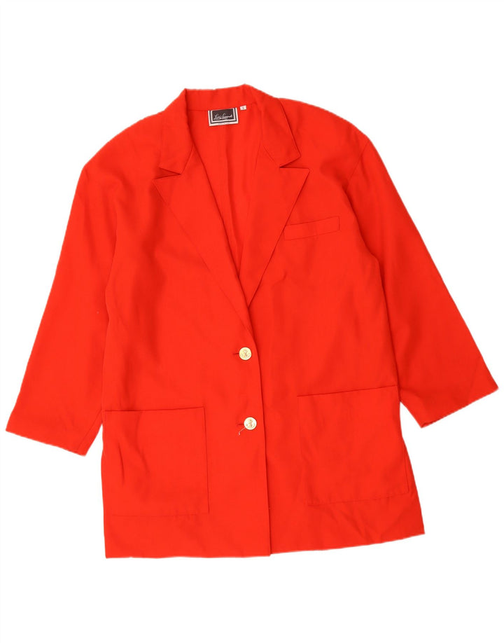 LUISA SPAGNOLI Womens Oversized 2 Button Blazer Jacket UK 10 Small Red