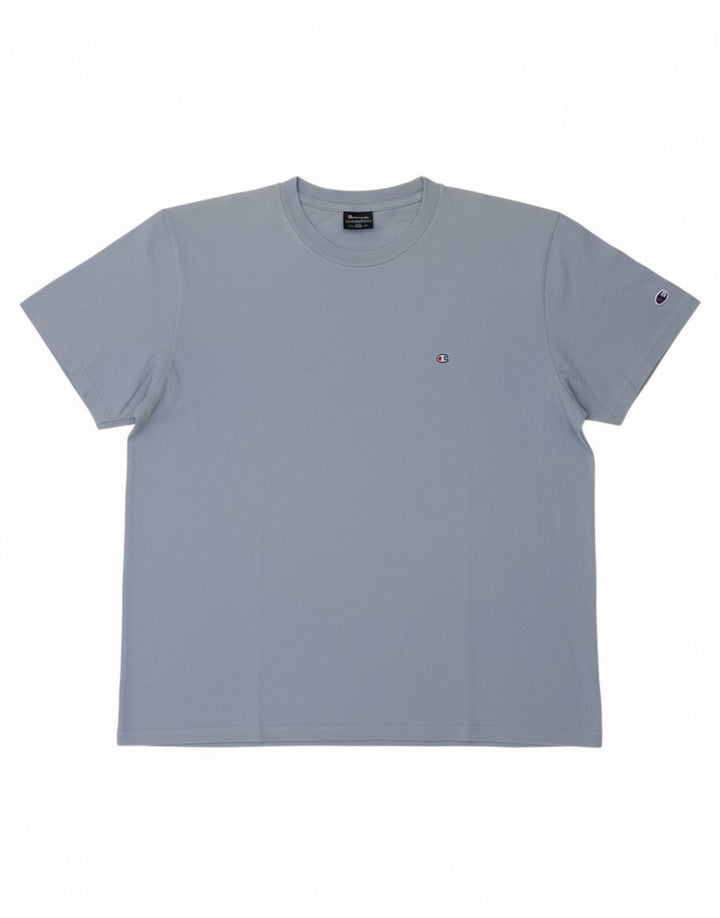 Champion Mens T-Shirt Top 2XL Blue Cotton