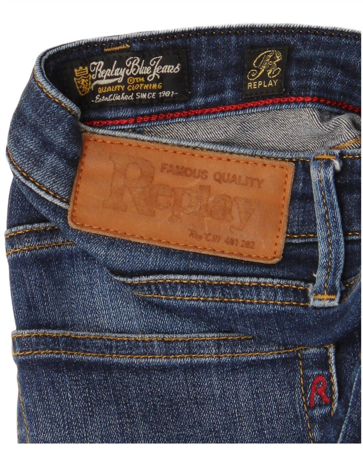 Replay Womens Slim Jeans W32 L27 Blue