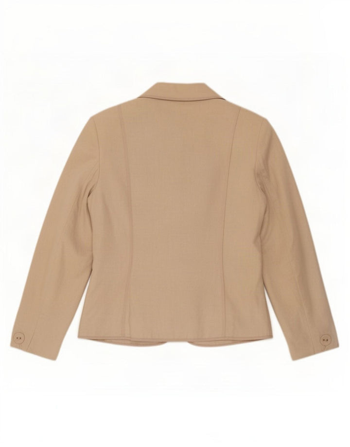 Marks & Spencer Veste blazer à 2 boutons pour femme UK 12 Lin beige moyen