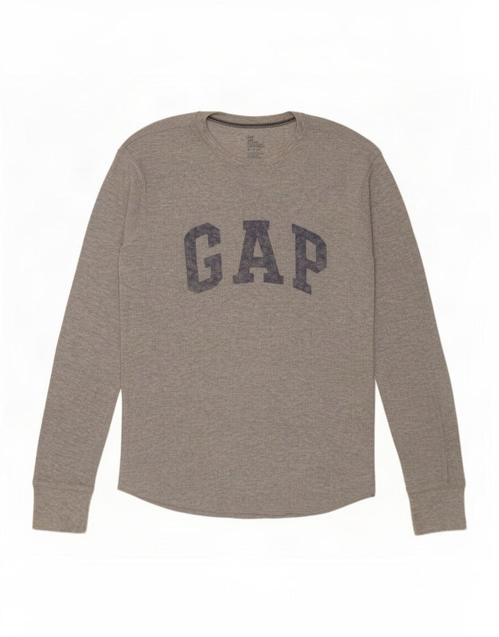Gap Haut Graphique Manches Longues Homme Gris Moyen Coton