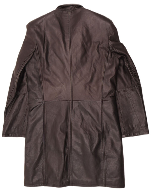 Casaco de couro masculino Barone UK 36 pequeno preto