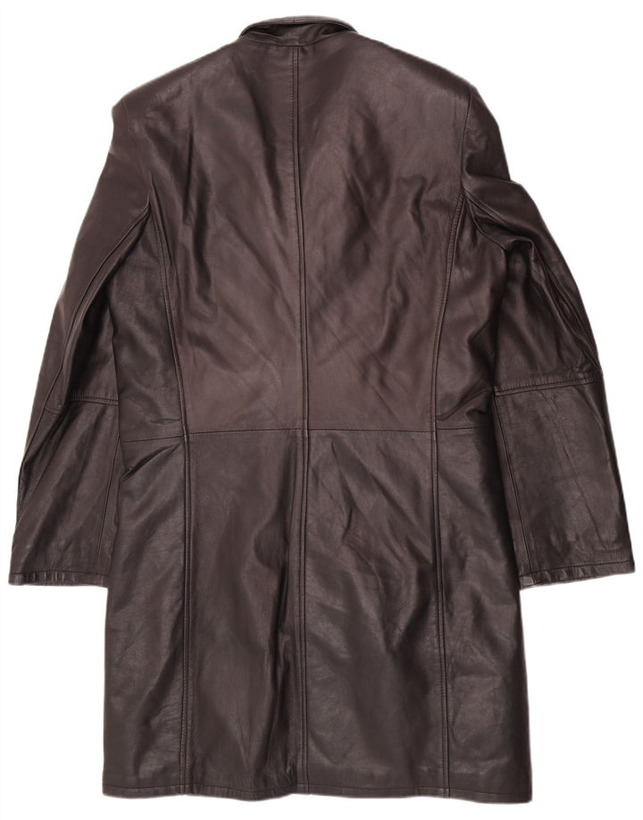 Casaco de couro masculino Barone UK 36 pequeno preto