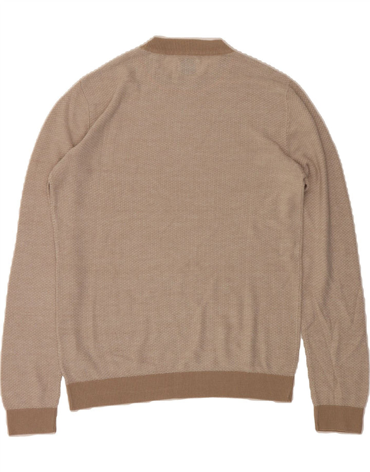 JACK & JONES Mens Crew Neck Jumper Sweater Large Beige Acrylic Vintage Jack & Jones and Second-Hand Jack & Jones from Messina Hembry 