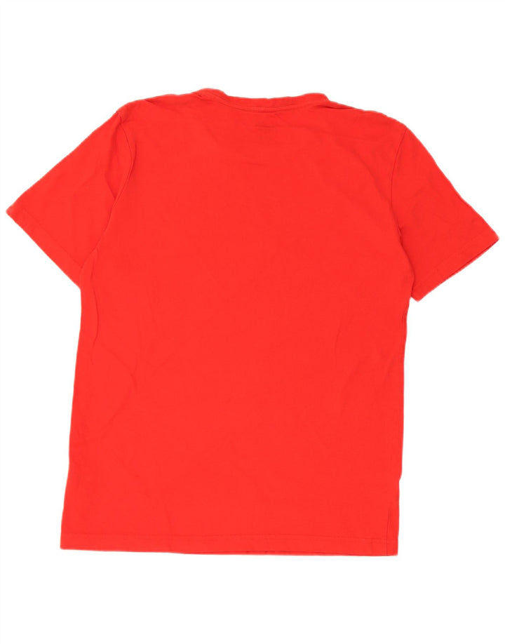 Puma Herren Grafik-T-Shirt-Oberteil aus mittelroter Baumwolle