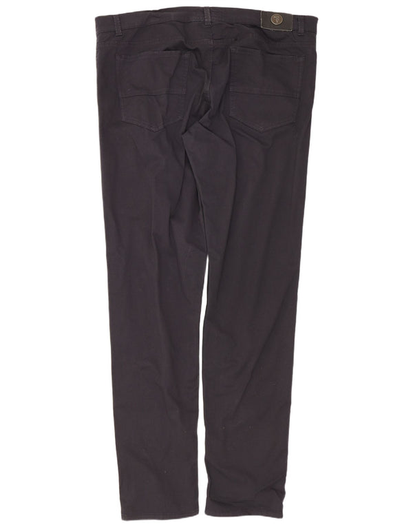 Pantaloni Casual Slim Uomo Trussardi W42 L35 Cotone Nero