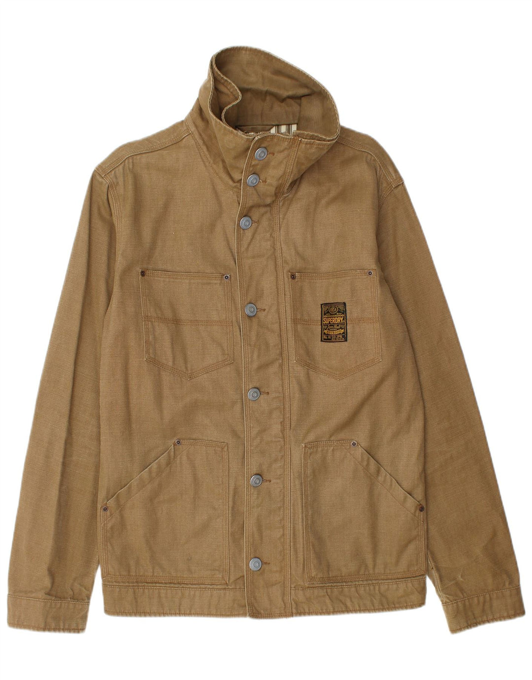 Męska kurtka użytkowa SUPERDRY UK 40, duża, beżowa, bawełniana