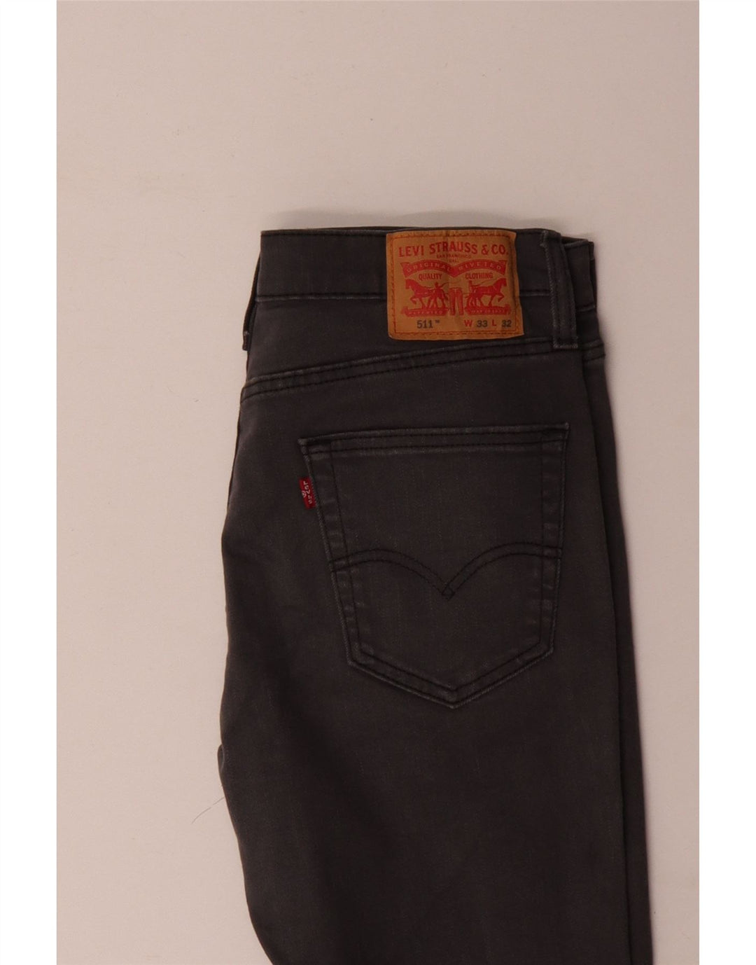 Męskie jeansy Levi's 511 Slim W33 L32 Szara bawełna