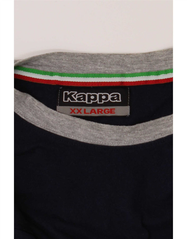 Kappa T-Shirt Homme Top 2XL Bleu Marine