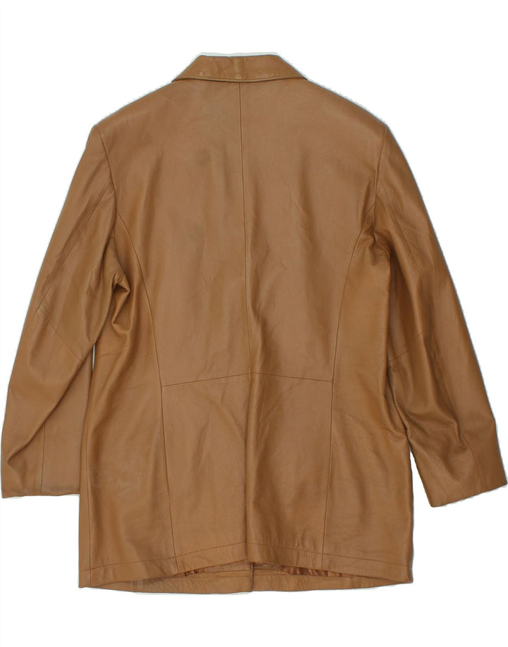 VINTAGE Womens Leather Jacket IT 52 2XL Brown Leather Vintage Vintage and Second-Hand Vintage from Messina Hembry 