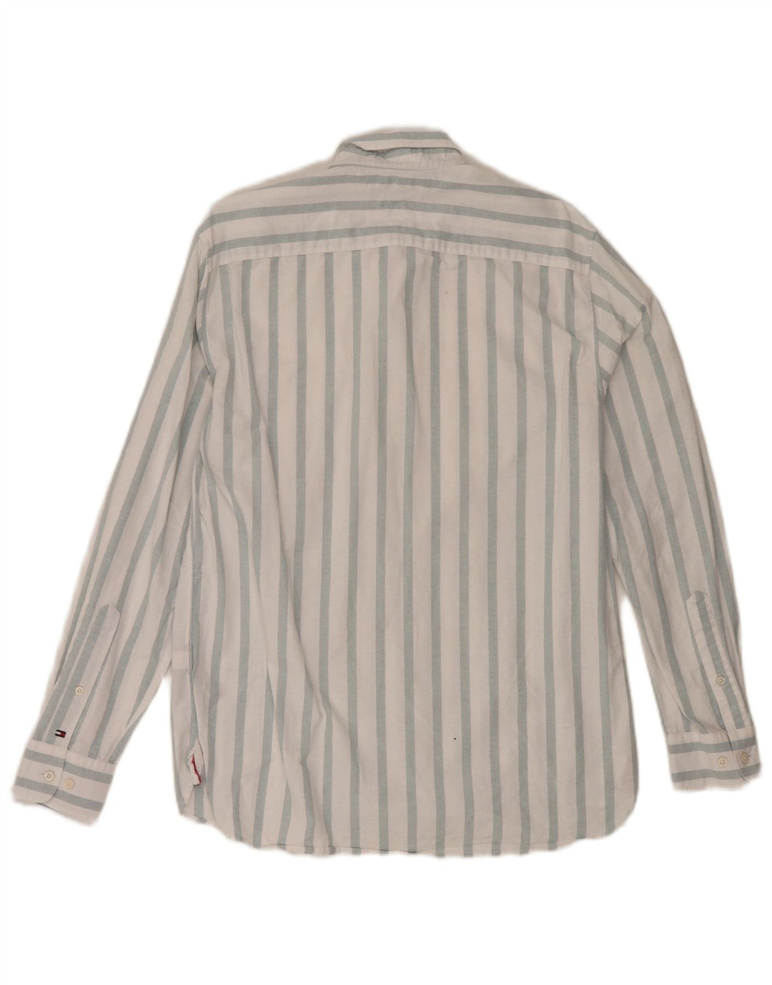 Tommy Hilfiger Mens Regular Fit Shirt Medium White Striped Cotton