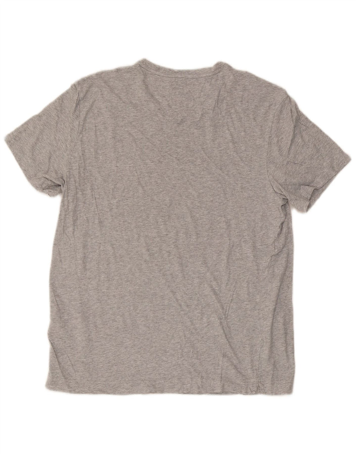 Adidas Mens T-Shirt Top Large Grey Flecked Cotton