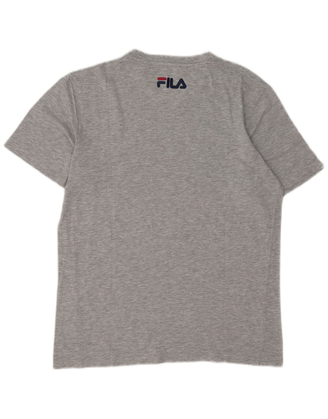Мужская футболка Fila с рисунком, хлопковый топ среднего серого цвета с крапинками