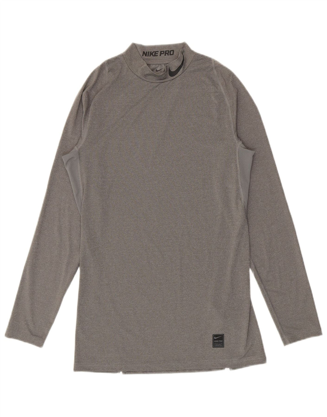 Nike Mens Graphic Top Long Sleeve Large Grey Polyester