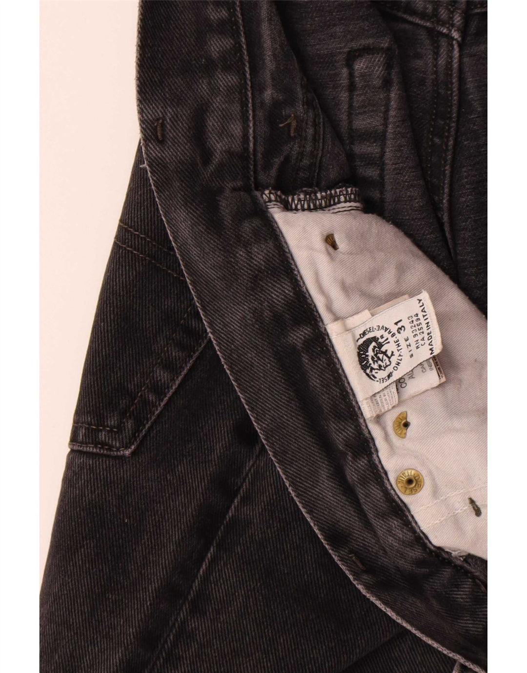 Diesel Straight Jeans til mænd W31 L31 Sort bomuld