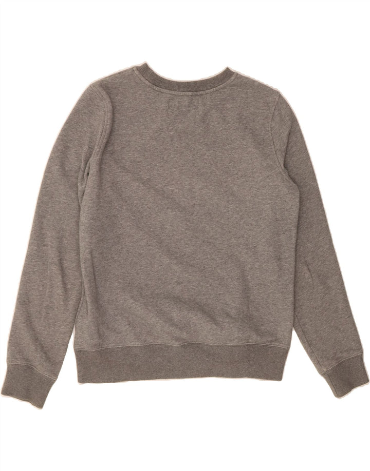 CALVIN KLEIN JEANS Womens Graphic Sweatshirt Jumper UK 14 Medium Grey Vintage Calvin Klein Jeans and Second-Hand Calvin Klein Jeans from Messina Hembry 