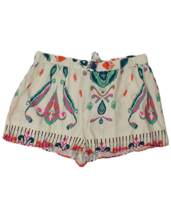 Damskie spodenki Zara 2XL W38 Białe lniane Ikat