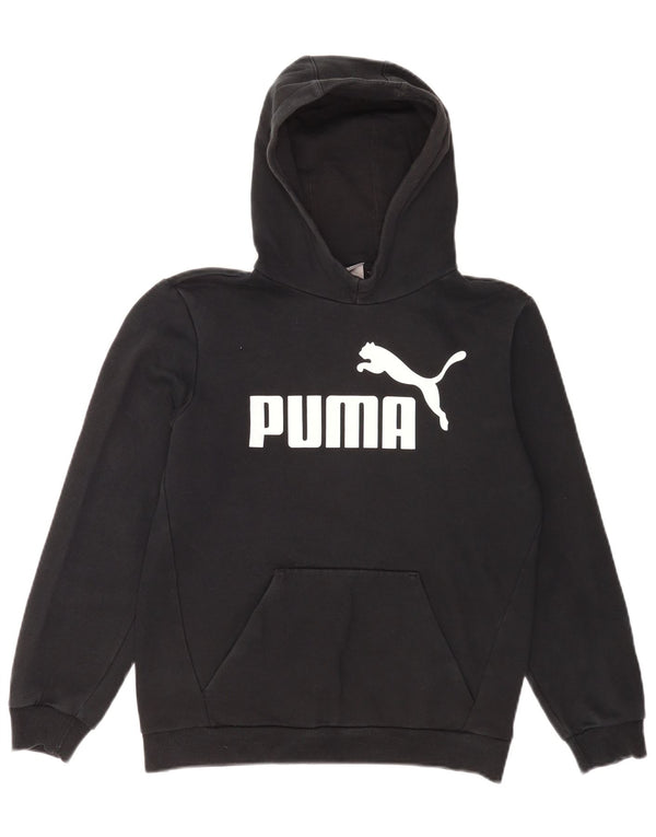 Puma Boys Graphic Regular Fit Hoodie Pullover 13-14 Jahre Schwarz Baumwolle Sport