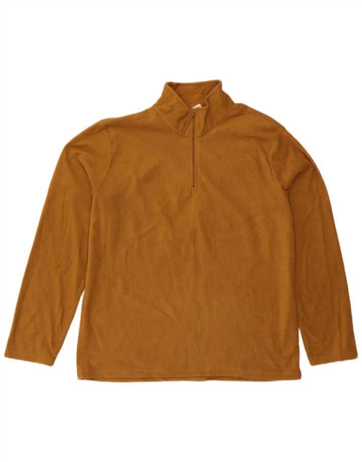 Mountain Warehouse Mens Zip Neck Fleece Jumper Grande Poliéster Marrom