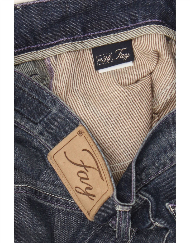 Fay Mens Slim Jeans W34 L33 Blue Cotton