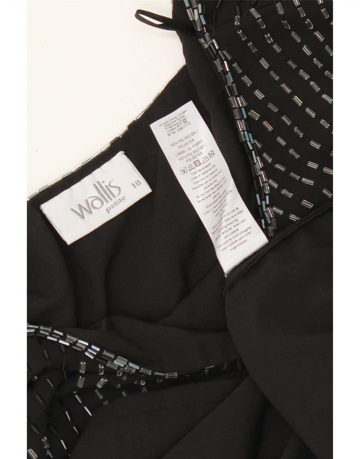 Wallis Dame Petite Shift Kjole UK 18 XL Sort Polyester