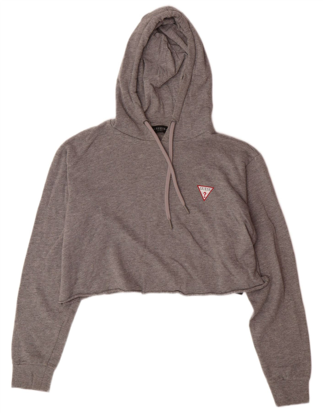 Suéter feminino com capuz grande GUESS UK 6 XS cinza algodão