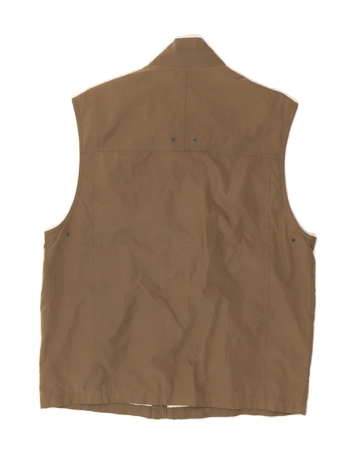 IVY OXFORD Mens Utility Gilet IT 50 Large Brown Polyester Vintage Ivy Oxford and Second-Hand Ivy Oxford from Messina Hembry 