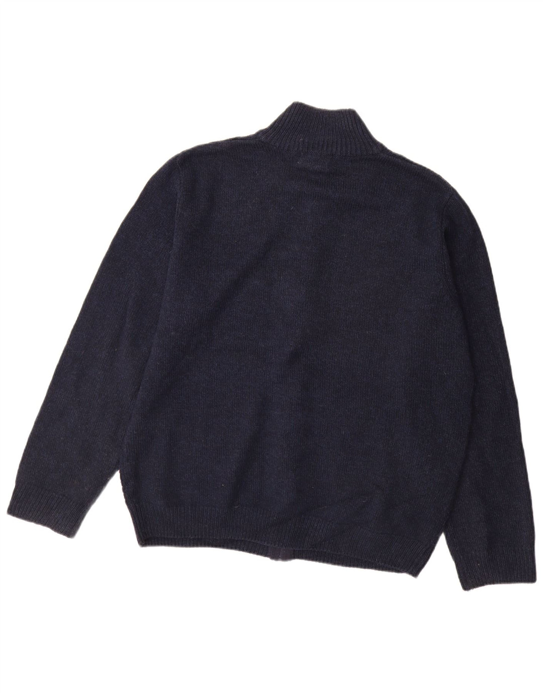 Marks & Spencer Mens Full Zip Cardigan Sweater XL Navy Blue Acrylic