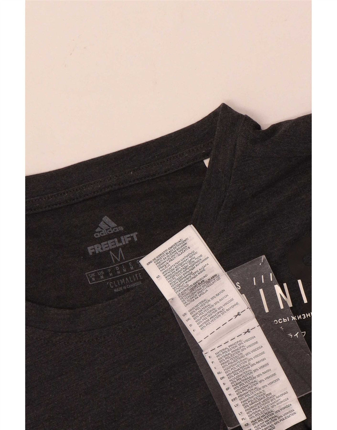 Adidas Mens Climalite Graphic Camiseta Top Cinza Médio Poliéster