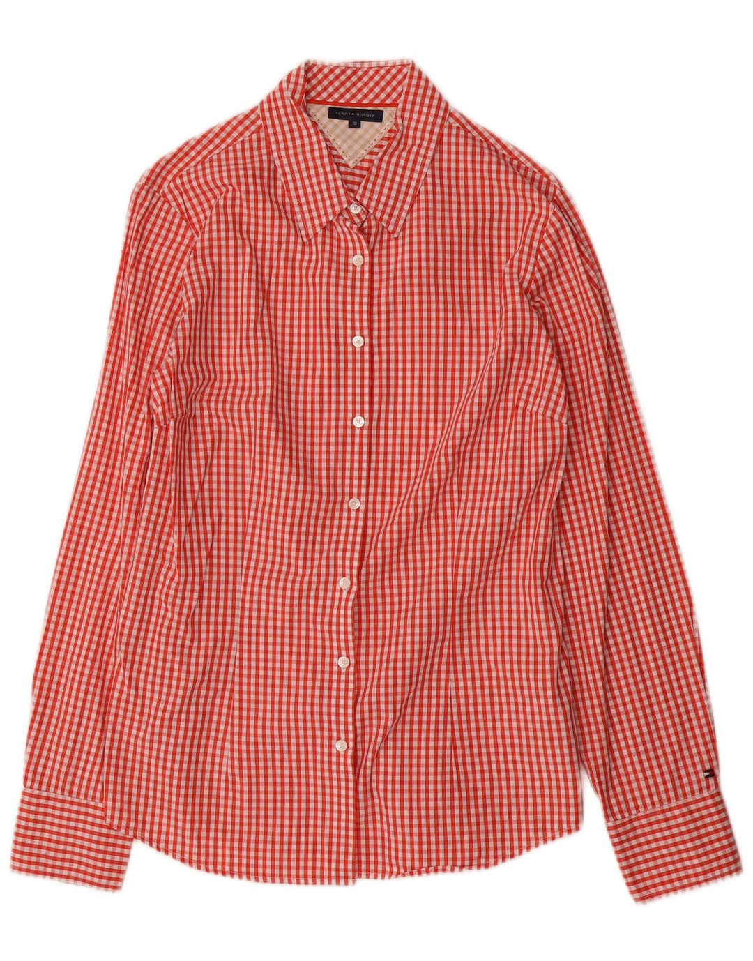 Camicia da donna Tommy Hilfiger US 10 Large Red Gingham Cotton