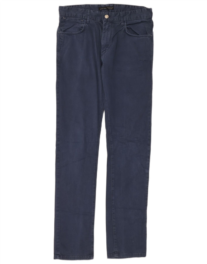 Zara Mens Slim Casual Trousers EU 40 Medium W31 L34 Blue
