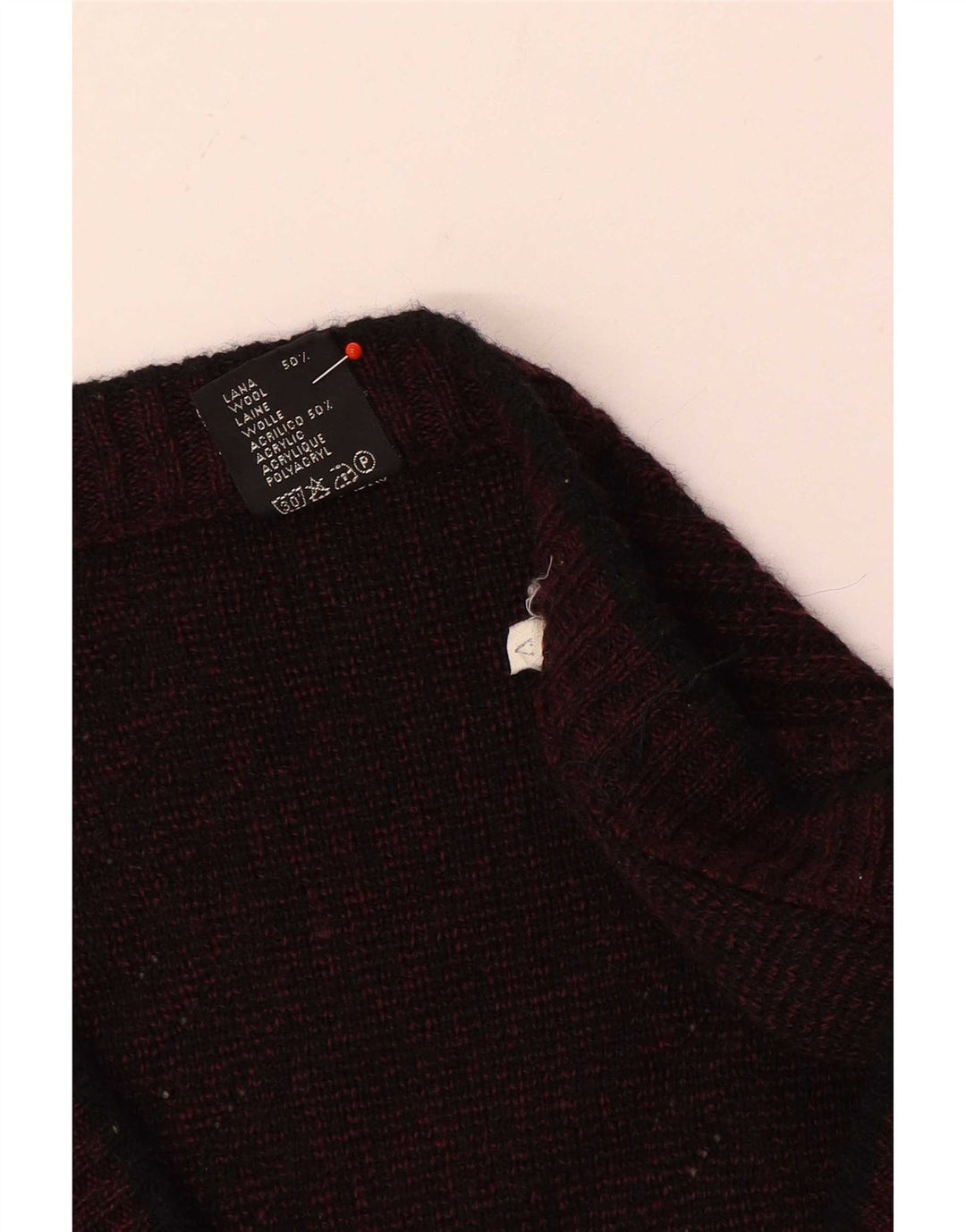 Rinaldi Womens Cardigan Sweater UK 14 Large Maroon Wool
