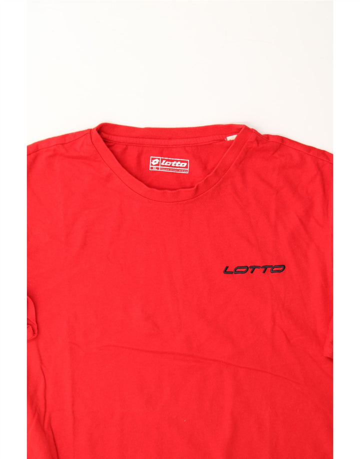 LOTTO Mens T-Shirt Top XL Red Cotton Vintage Lotto and Second-Hand Lotto from Messina Hembry 