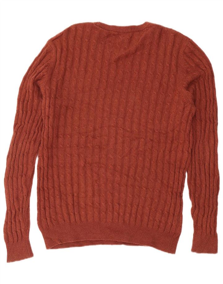 Jack Wills Herre Crew Neck Jumper Sweater Medium Brun Uld
