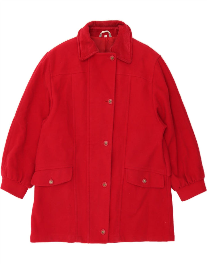 DANNIMAC Womens Overcoat UK 16 Large Red New Wool Vintage Dannimac and Second-Hand Dannimac from Messina Hembry 