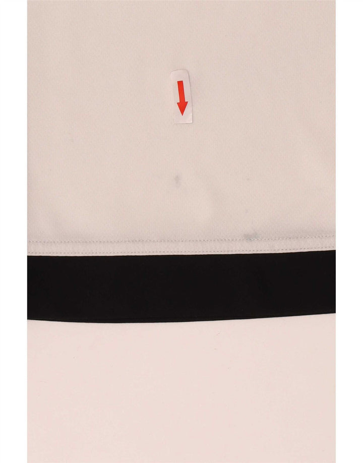 T-shirt Adidas Climalite da uomo, piccola, in poliestere color block bianco