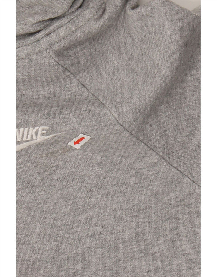 NIKE Womens Oversized Zip Hoodie Sweater UK 10 Small Grey Vintage Nike and Second-Hand Nike from Messina Hembry 