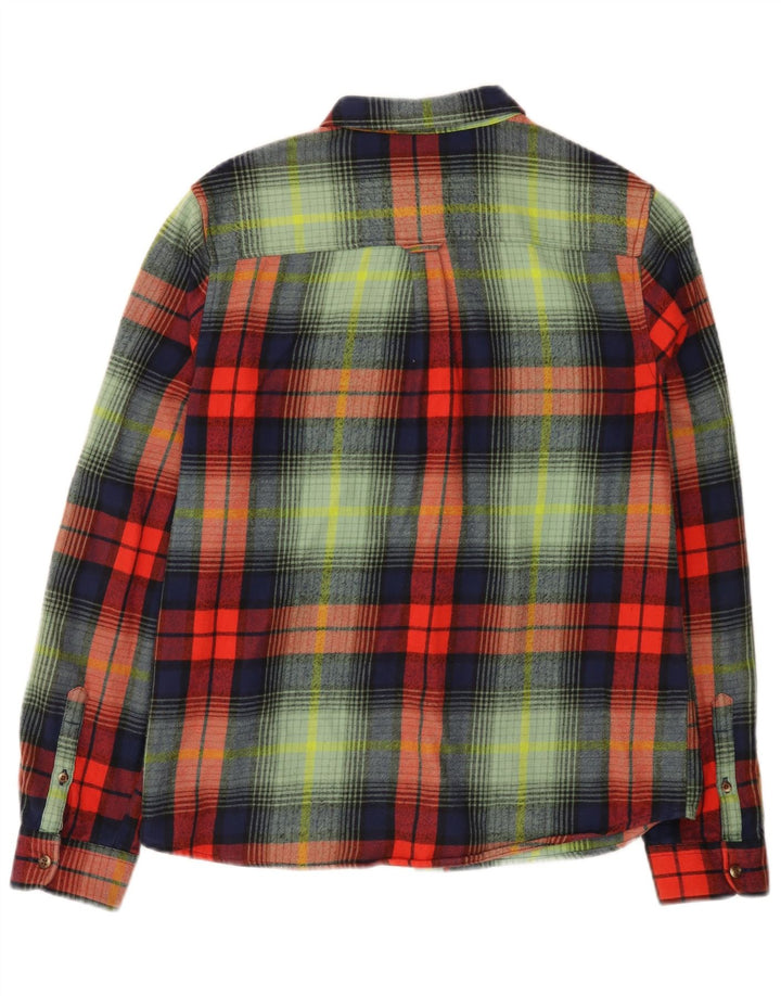 Camicia in flanella da donna Superdry UK 12 cotone scozzese medio multicolore