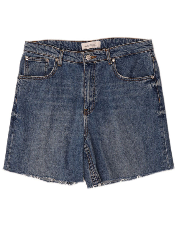 Pantaloncini di jeans da donna Zara EU 40 medi W30 cotone blu