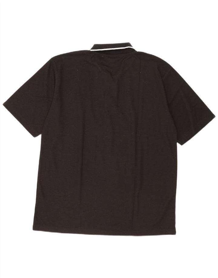 Umbro Mens Polo Shirt Large Black Polyester