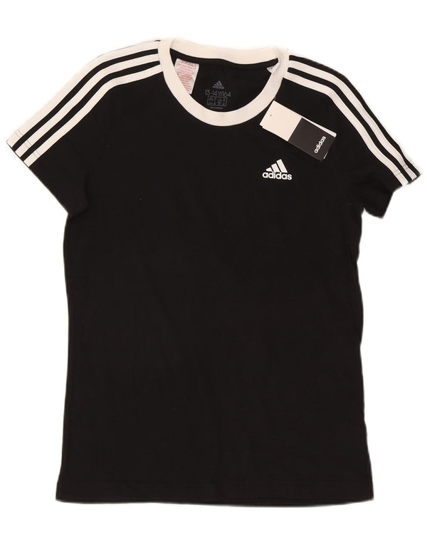 Adidas T-Shirt Top Garçon 13-14 ans Noir Coton