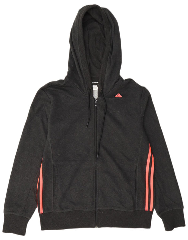 Pulover Adidas Climalite Zip pentru femei Marea Britanie 16/18 Bumbac gri mare