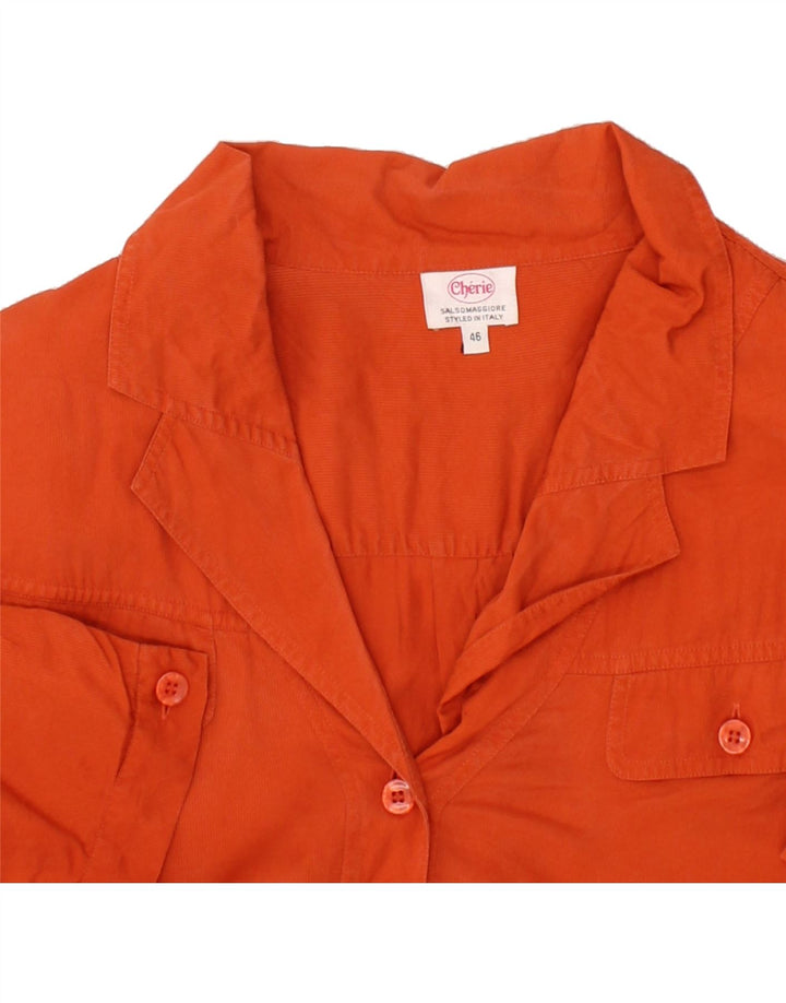 VINTAGE Womens Short Sleeve Shirt IT 46 Large Orange Vintage Vintage and Second-Hand Vintage from Messina Hembry 